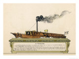 Jouffroy's Steamboat Proves Its Capability by Steaming Against the Current Giclee-trykk av Theodore Bouisset
