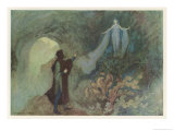 Cenerentola, (The Italian Version of the Cinderella Story) the Prince and the Fairy reproduction procédé giclée par Warwick Goble