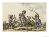 Four Boys Playing Le Cheval Fondu Known in the Uk as Itchy or Warney Giclee Print by F. Boucher