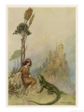 Goat-Face and the Lizard Giclee Print by Warwick Goble