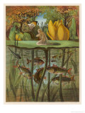 Thumbkinetta (Tommelise) Stands on a Water-Lily Leaf Giclee Print by Eleanor Vere Boyle
