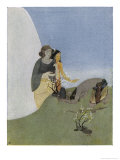 The Pandava Arjuna is Granted Divine Weapons by Mahadeva in the Form of Kirata Giclee Print by Nanda Lal Bose