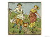 Here are Jack and Jill Depicted Just a Moment Before the Disastrous Fall Giclee Print by Walter Crane