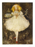 "She Danced Through the Dark Wood", Karen Wears the Red Shoes Giclee Print by Katharine Cameron