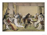 Wealthy Parisians Indulge in Gambling at Home Giclee Print by Gaulard 