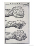 Detailed Views of a Roman Cestus a Leather Glove Used in Ancient Boxing Reproduction procédé giclée par A. Forbes
