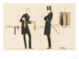 Gentleman Chooses a Tie to Purchase Giclee Print by Bernard Boutet De Monvel