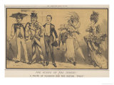 Satire on the Fashions of the Day Include Flashy Tight Trousers and Fancy Broad Shouldered Jackets Giclee-trykk av T. Bolton