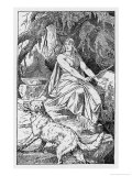 Hel Daughter of Loki and Goddess of the Underworld reproduction procédé giclée par Johannes Gehrts