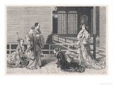 Japanese Greeting Giclee Print by L. Crepon