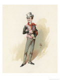 Sam Weller, Mr. Pickwick's Servant Who Councils His Master with Cockney Wisdom reproduction procédé giclée par Joseph Clayton Clarke
