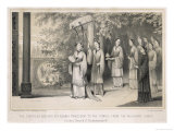 The Empress of China During the Annual Ceremony Commemorating the Invention of Silk Weaving Giclee Print by J.w. Giles