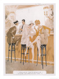 Two Flappers Gossip at a Bar Giclee Print by Paul Fournier