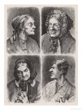 Four Faces Page 2 of 2 Reproduction procédé giclée par J. Adam