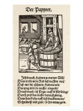 Paper Making in Germany reproduction procédé giclée par Jos Amman