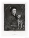 William Hogarth Artist -Self Portrait with Dog Giclee Print by J. Mollison