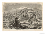At Salamis the Greek Fleet Defeats the Persian Fleet Giclee Print by H. Leutemann