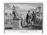 Caesar Weeps Before the Statue of Alexander Reproduction procédé giclée par Augustyn Mirys