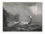 Shipwreck on a Rocky Coastline Giclee Print by T. Heawood