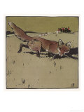 Le renard Reproduction procédé giclée par Ludwig Hohlwein