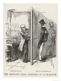 The Ordinary Legal Expenses of an Election Lámina giclée por John Leech