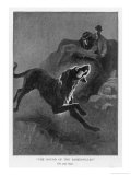 The Hound of the Baskervilles Holmes and Watson Watch the Fearful Hound reproduction procédé giclée par Sidney Paget