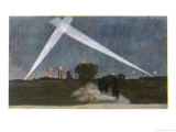 Night Sky Over the Trenches Giclee Print by Colombo Josef