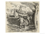 The Landing of the Jutes reproduction procédé giclée par Byam Shaw