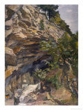 German Troops of the Bayerische Infantry Encamped in a Quarry Giclee Print by Paul Segieth