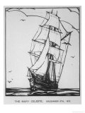 Brigantine Built in Nova Scotia in 1861 Giclee Print by D. Marshall