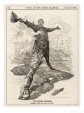 Cecil Rhodes Statesman Financier Imperialist. Caricatured as a Colossus Bestriding Africa Giclee Print by Linley Sambourne
