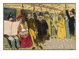 London Underground: Strap-Hangers Giclee Print by George Davey London Underground: Strap-Hangers Giclee Print by George Davey