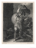 Hector Trojan Hero Heaves a Huge Boulder at the Greek Camp Giclee Print by Henry Singleton