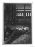 Dorian Gray Lies Dead with a Knife in His Heart Giclee Print by Henry Keen