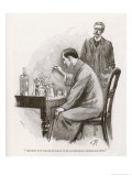 The Naval Treaty Holmes Busy with His Chemistry Apparatus at Baker Street Giclee Print by Sidney Paget