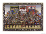 The Competing Knights Line up Before the Tourney Giclee Print by Ronjat 