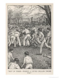 At Rugby School Rugby Football as Played at Rugby School reproduction procédé giclée par Louis John Rhead