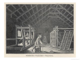 The Linen Industry at County Down Ireland: Winding, Warping, Weaving Giclee Print by W. Hincks