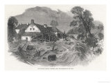 The Flooded Honddu Carrying Away the Buildings on Its Bank Reproduction procédé giclée par E. Evans Sr.