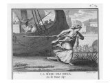 Claudia Quinta Clears Her Name by Dragging a Ship Bearing a Statue of the Mother Goddess into Rome Giclee Print by Augustyn Mirys