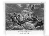 Caesar in a Storm at Sea Giclee Print by Augustyn Mirys
