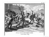 Sulla Wages Civil War Against Marius Captures Rome and Threatens to Destroy It Giclee Print by Augustyn Mirys