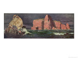 Viking Raiding Party Heading for the Island of Heligoland Lámina giclée por Osmar Schindler