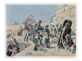 Egyptian Campaign Napoleon with the Savants Contemplates the Antiquities of Egypt Giclee Print by Maurice Orange
