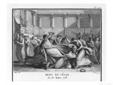 Julius Caesar is Assassinated in the Senate by Brutus and His Companions Giclee Print by Augustyn Mirys