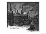 Sheffield Smoke, Factories at Sheffield Yorkshire Giclee Print by A. Morrow