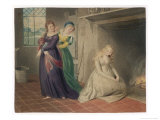 Cinderella by the Fireside is Taunted by Her Two Sisters Before Leaving for the Ball reproduction procédé giclée par Henry Richter