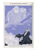 Charles Darwin Receives Birthday Homage from the German Biologist Haeckel reproduction procédé giclée par Thomas Theodor Heine