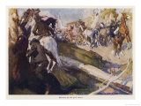 The Gold Escort Attacked by Bushrangers on Its Way from the Goldfields to Melbourne Giclee Print by G.w. Lambert