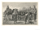 East Africa a Convoy of Captured Slaves in the Soudan Giclee Print by B. J. Schonberg